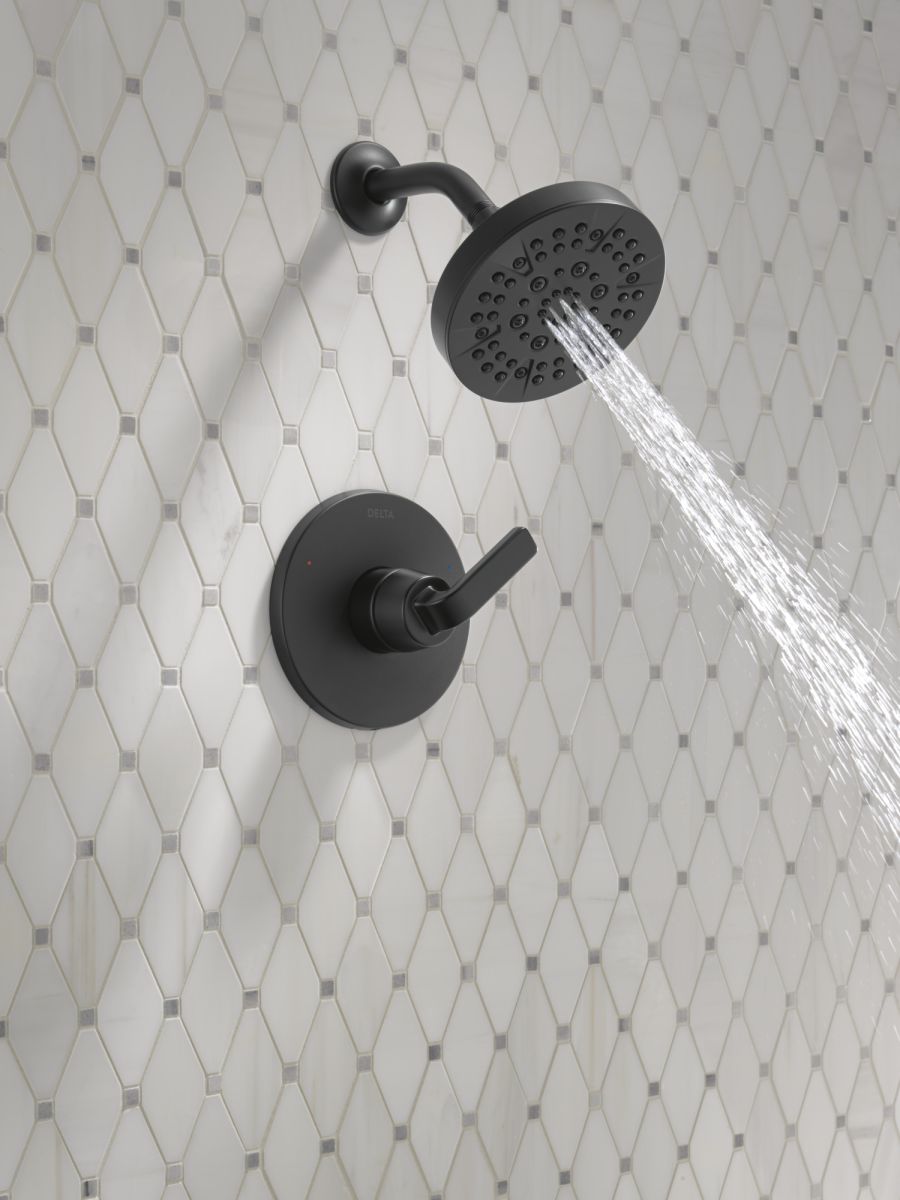DELTA Lineax Monitor 14 Series Shower Trim — Matte Black