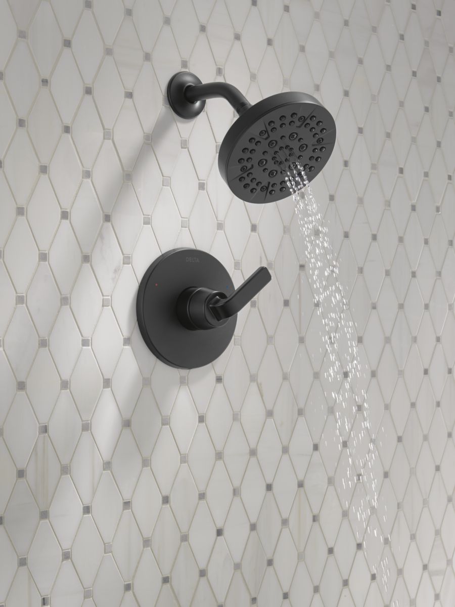 DELTA Lineax Monitor 14 Series Shower Trim — Matte Black