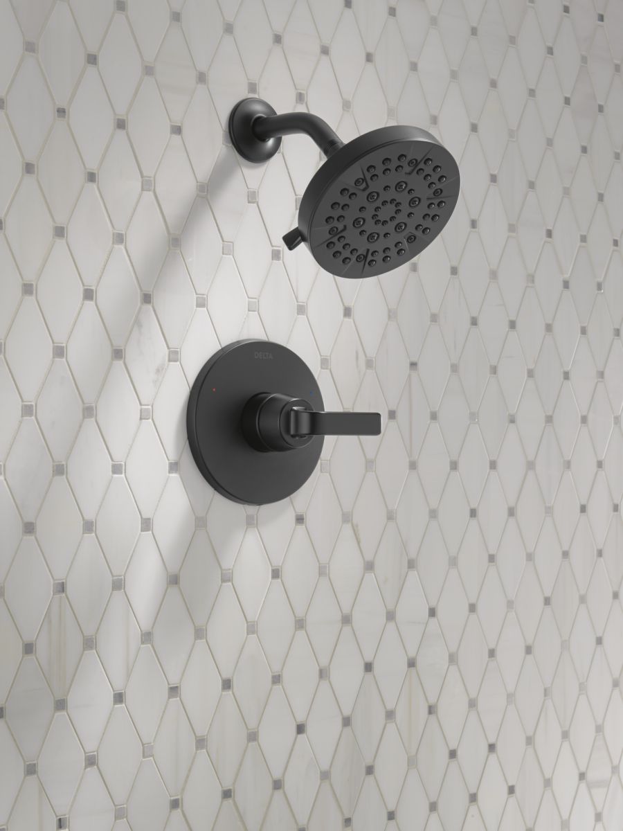 DELTA Lineax Monitor 14 Series Shower Trim — Matte Black
