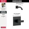 DELTA Ara Monitor 14 Series Shower Trim - Less Head — Matte Black