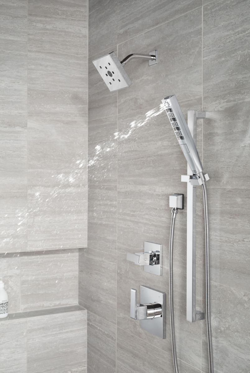 DELTA Universal Showering Components Square Wall Elbow for Hand Shower — Lumicoat® Chrome