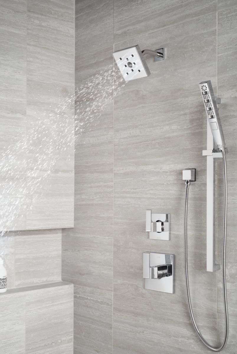 DELTA Universal Showering Components Square Wall Elbow for Hand Shower — Lumicoat® Chrome