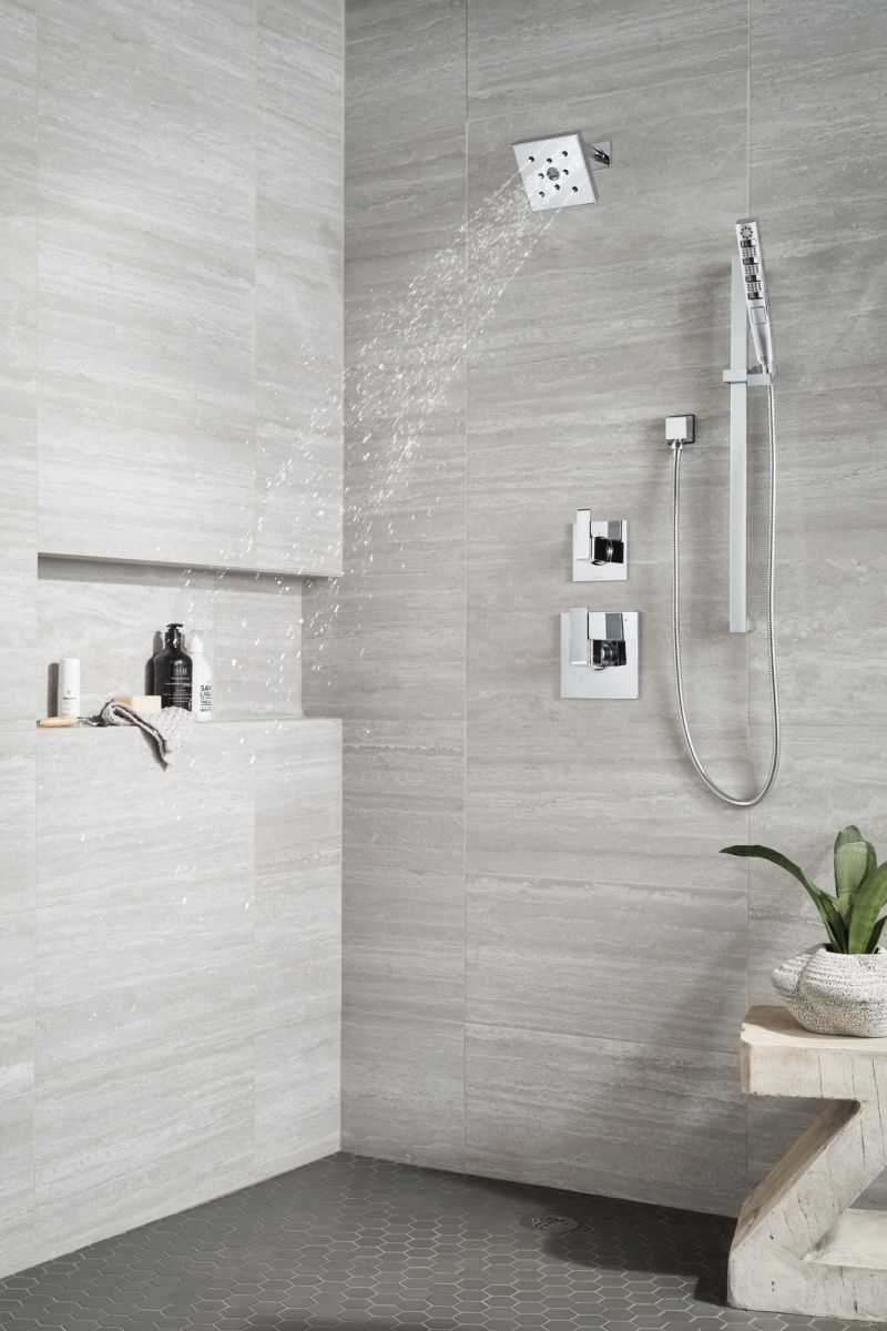 DELTA Universal Showering Components Square Wall Elbow for Hand Shower — Lumicoat® Chrome