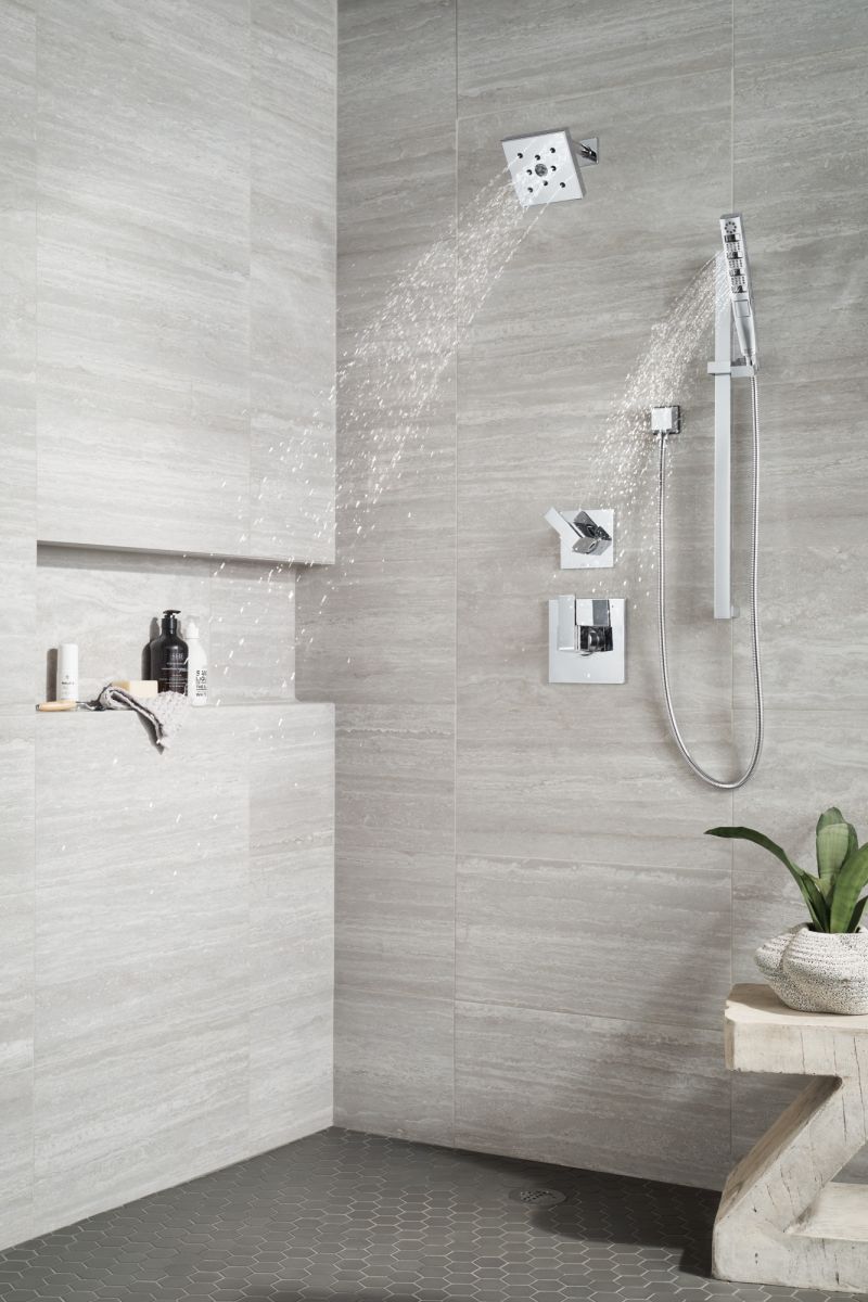 DELTA Universal Showering Components Square Wall Elbow for Hand Shower — Lumicoat® Chrome