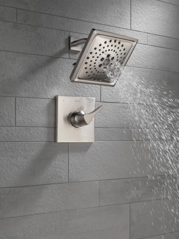 DELTA Zura Monitor 14 Series H2OKINETIC Shower Trim — Stainless