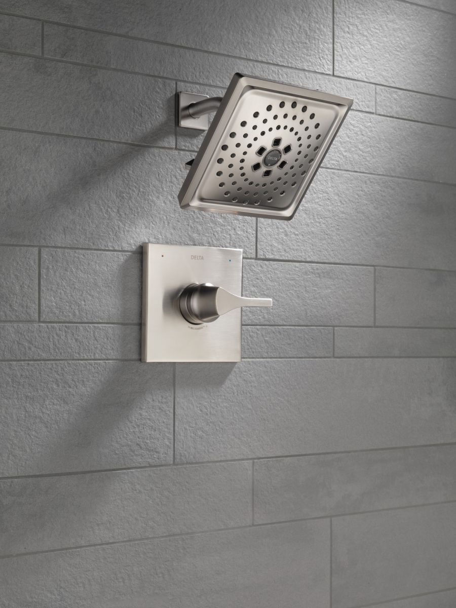 DELTA Zura Monitor 14 Series H2OKINETIC Shower Trim — Stainless