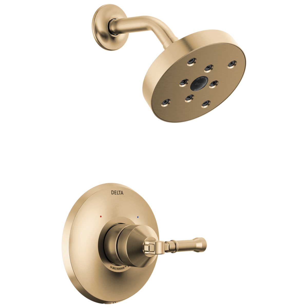 DELTA Broderick 14 Series Shower Trim — Lumicoat® Champagne Bronze