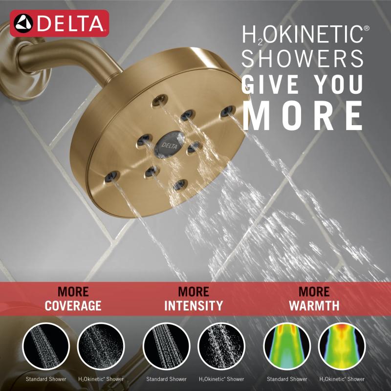 DELTA Broderick 14 Series Shower Trim — Lumicoat® Champagne Bronze