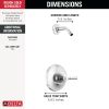 DELTA Broderick 14 Series Shower Trim - Less Head — Lumicoat® Chrome