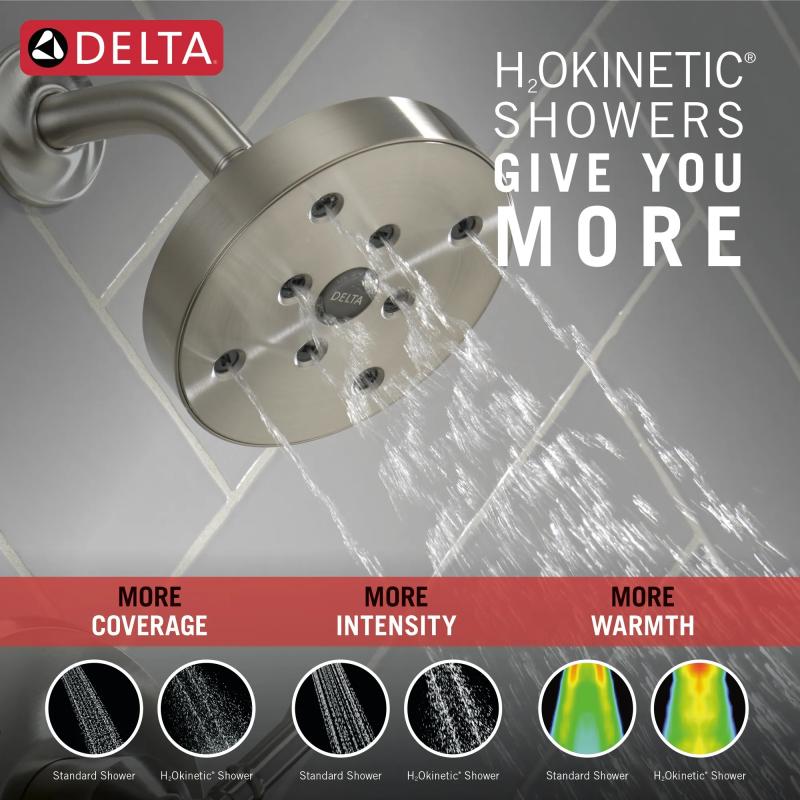 DELTA Broderick 14 Series Shower Trim — Lumicoat® Stainless