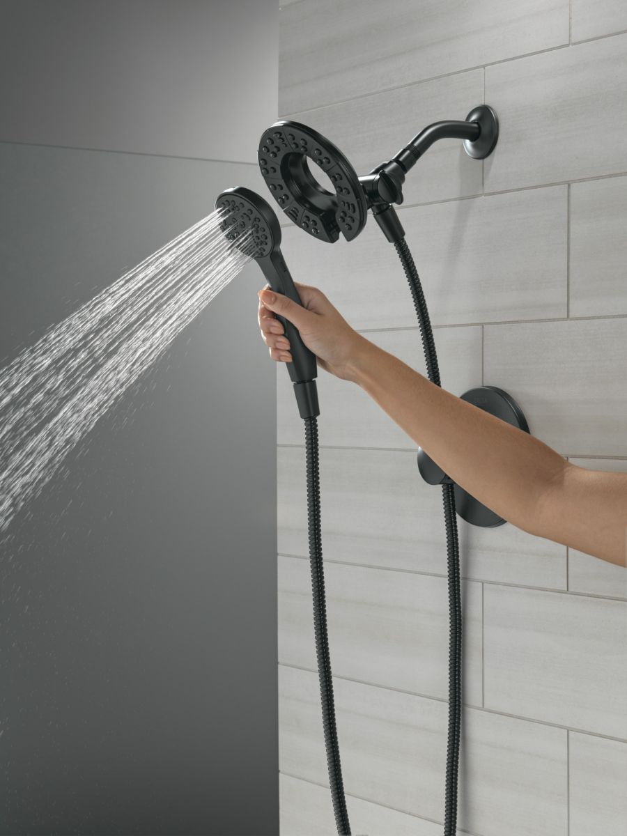 DELTA Albion  Monitor 14 Series Shower Only Trim Only with In2ition Hand Shower — Matte Black