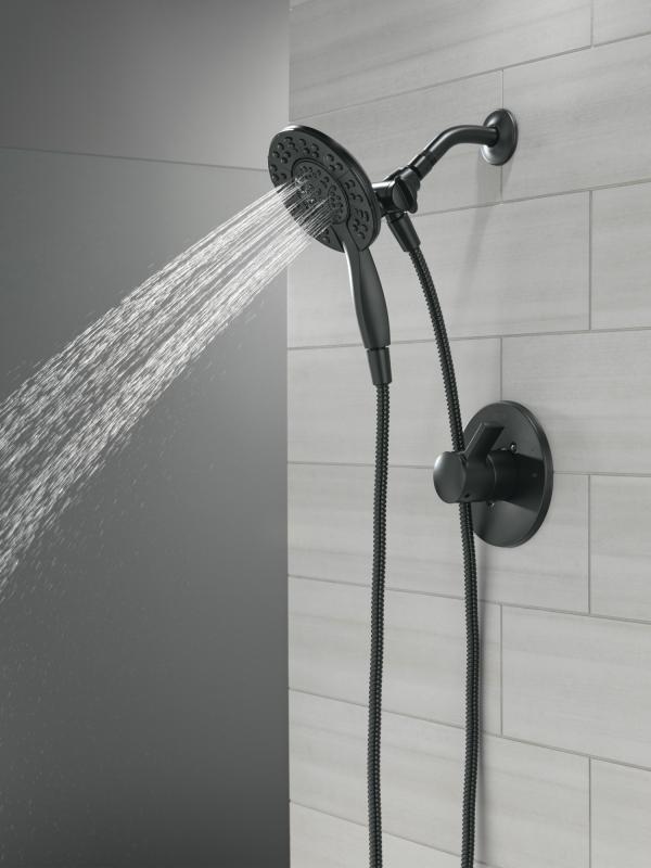 DELTA Albion  Monitor 14 Series Shower Only Trim Only with In2ition Hand Shower — Matte Black