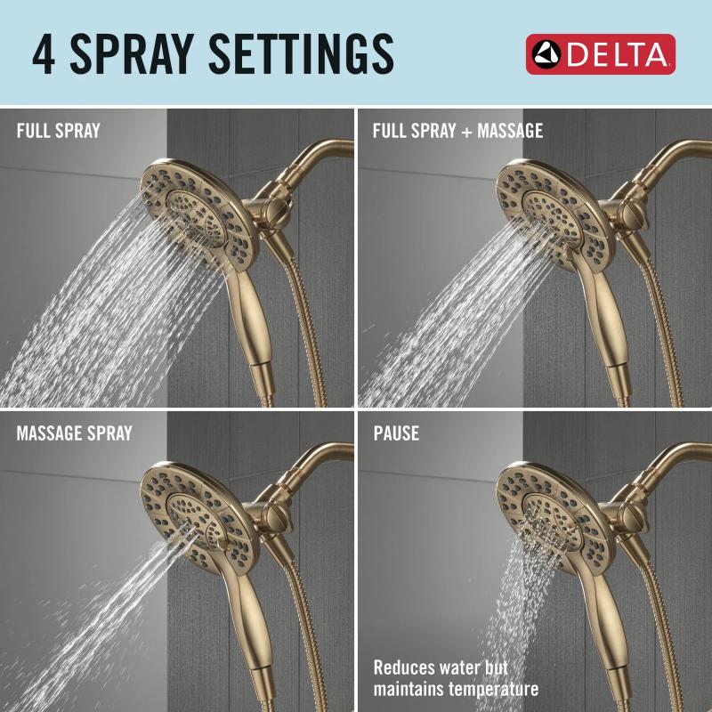 DELTA Albion  Monitor 14 Series Shower Only Trim Only with In2ition Hand Shower — Champagne Bronze