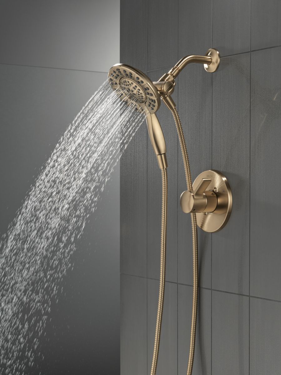 DELTA Albion  Monitor 14 Series Shower Only Trim Only with In2ition Hand Shower — Champagne Bronze