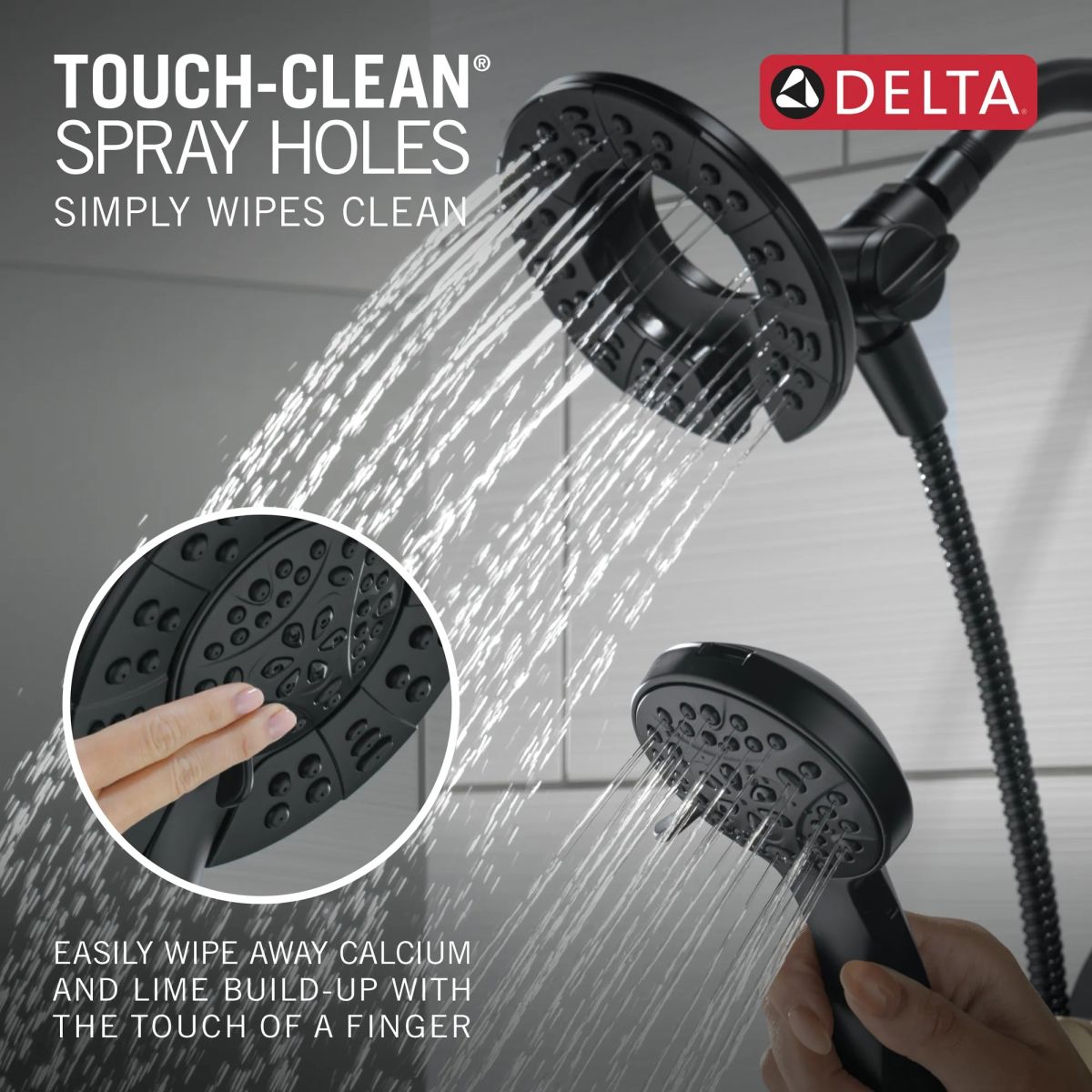 DELTA Albion  Monitor 14 Series Shower Only Trim Only with In2ition Hand Shower — Matte Black / Champagne Bronze
