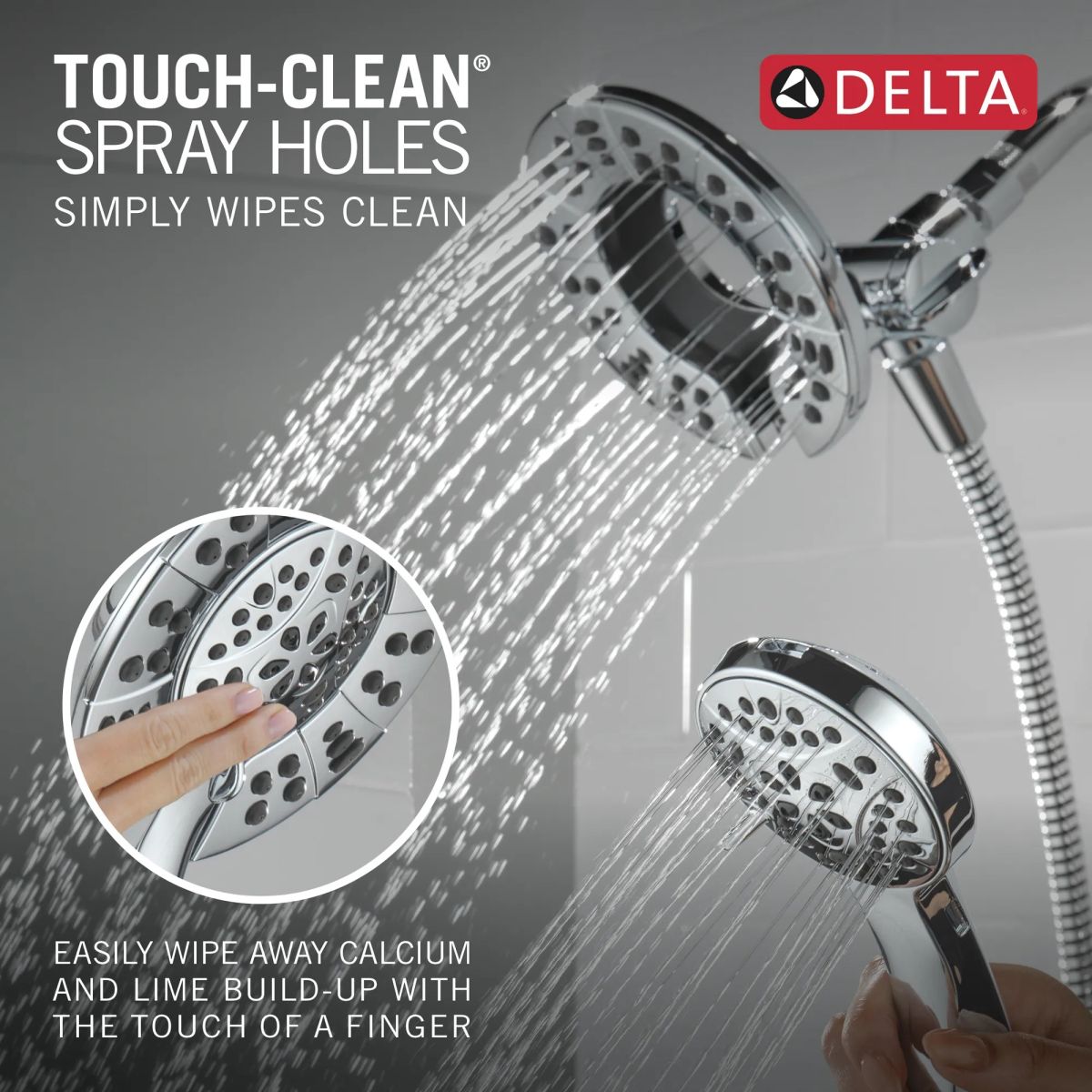 DELTA Albion  Monitor 14 Series Shower Only Trim Only with In2ition Hand Shower — Chrome