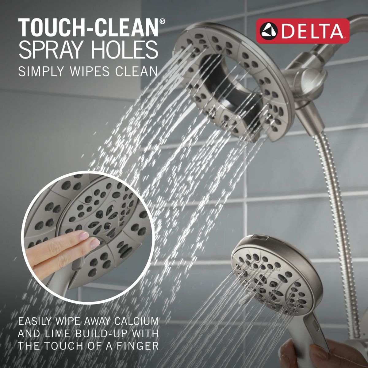 DELTA Albion  Monitor 14 Series Shower Only Trim Only with In2ition Hand Shower — Spotshield Brushed Nickel