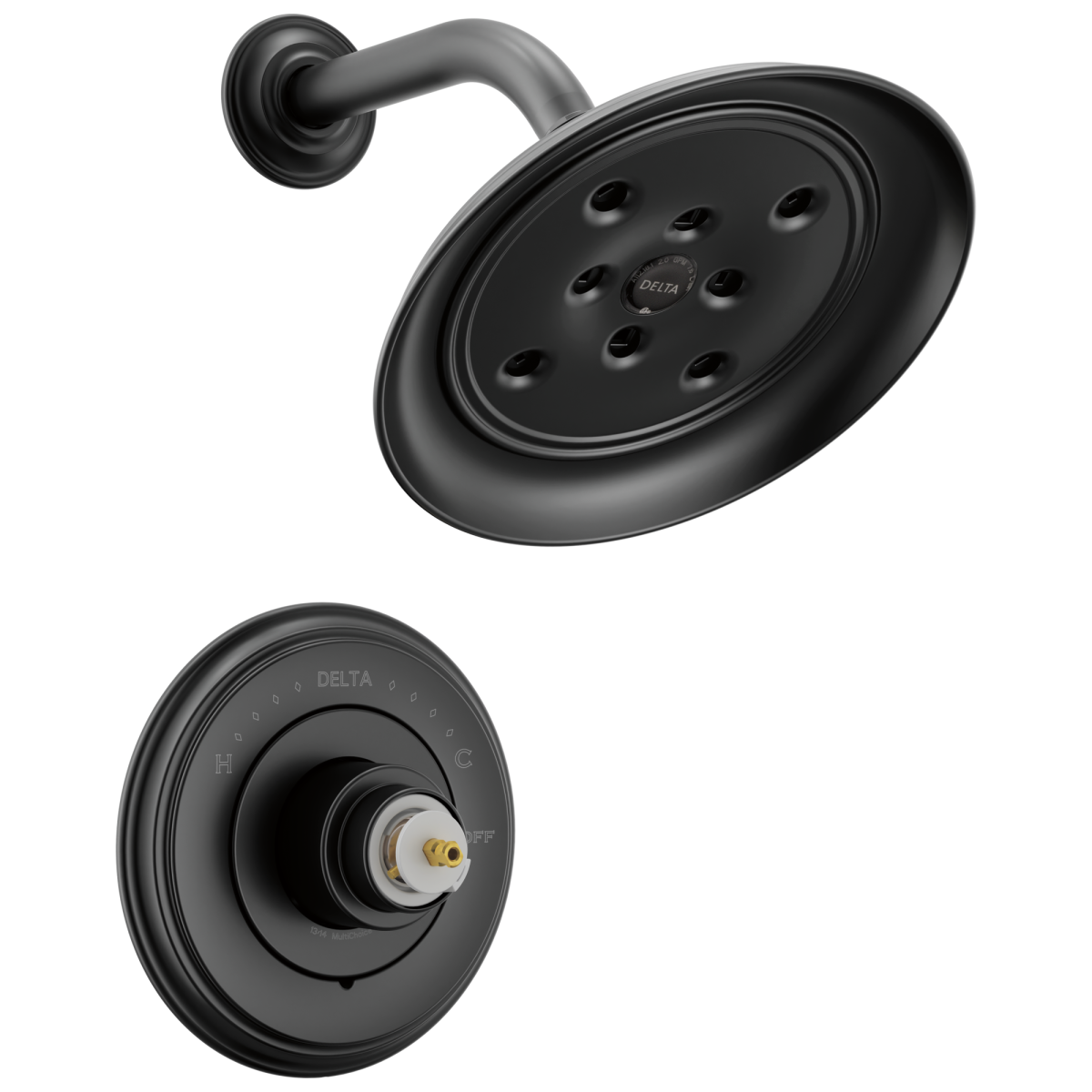 DELTA Cassidy 14 Series Shower Trim — Matte Black