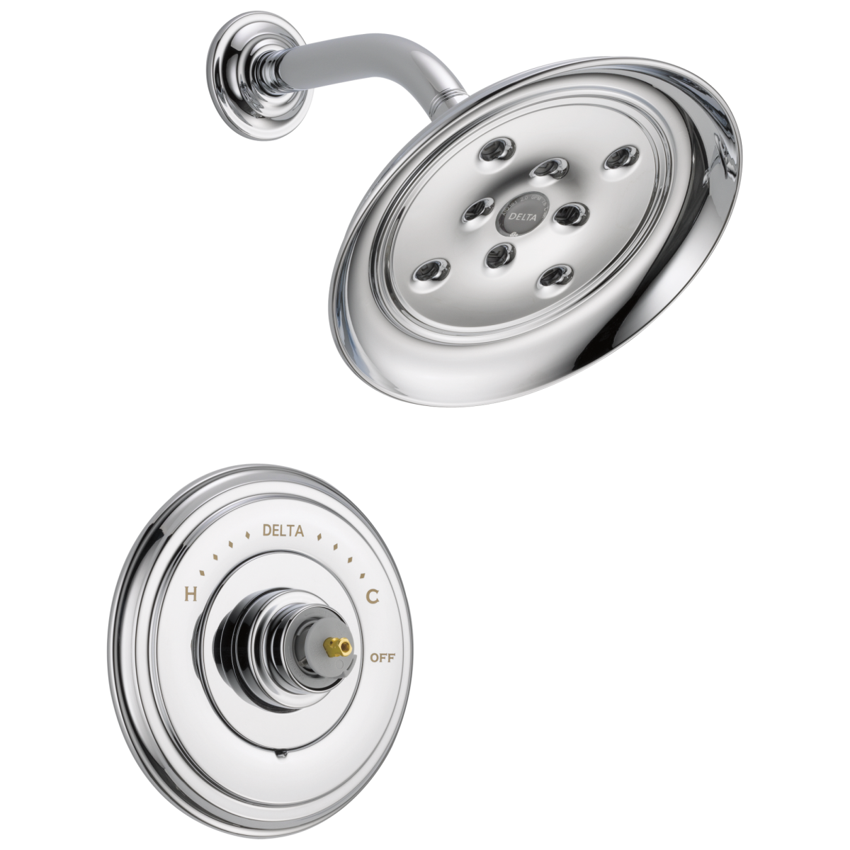 DELTA Cassidy Monitor 14 Series H2OKINETIC Shower Trim - Less Handle — Chrome