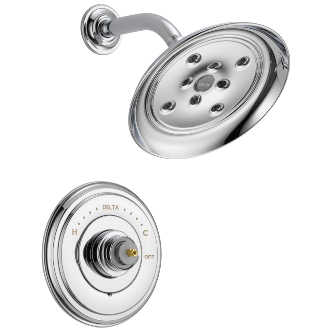 DELTA Cassidy Monitor 14 Series H2OKINETIC Shower Trim - Less Handle — Chrome