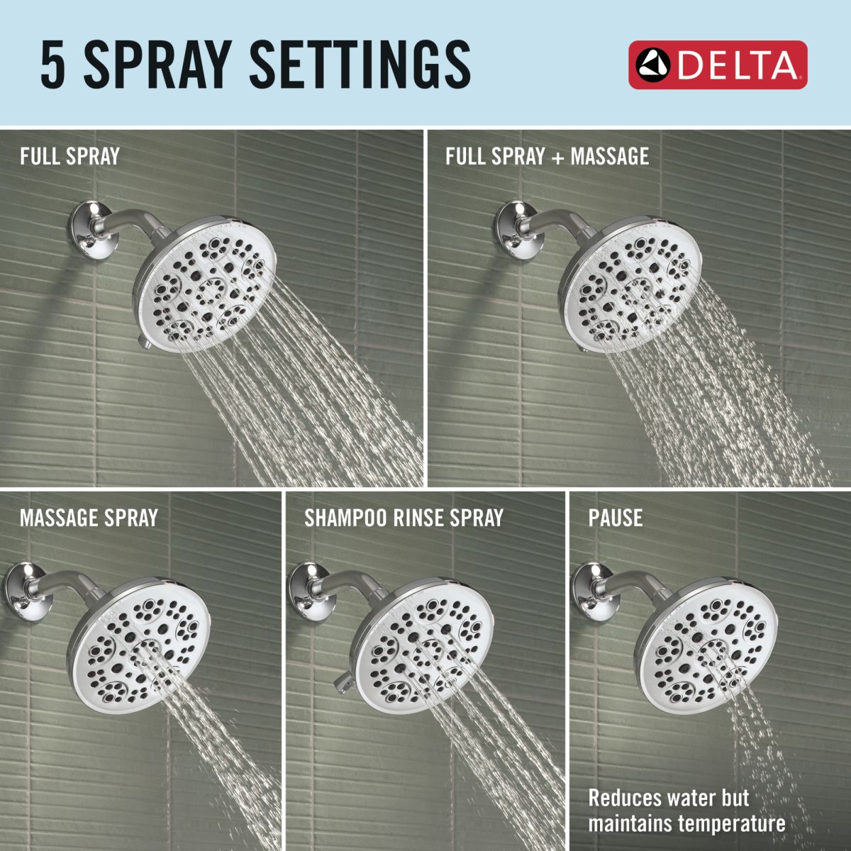 DELTA Roe Monitor 14 Series Shower Only — Chrome