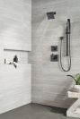 DELTA Universal Showering Components H2OKINETIC 3-Setting Slide Bar Hand Shower — Matte Black