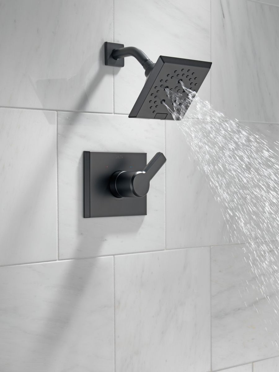 DELTA Pivotal Monitor 14 Series H2OKINETIC Shower Trim — Matte Black