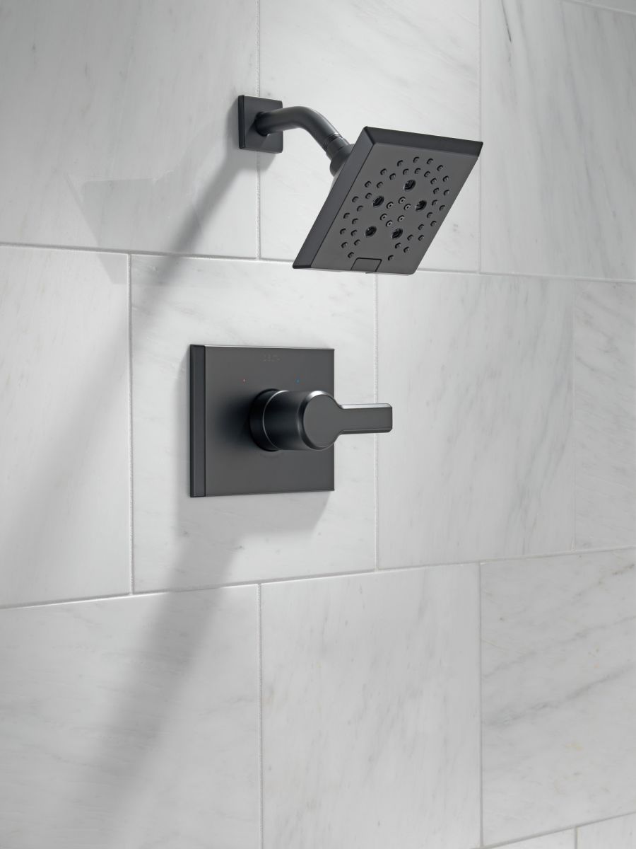 DELTA Pivotal Monitor 14 Series H2OKINETIC Shower Trim — Matte Black