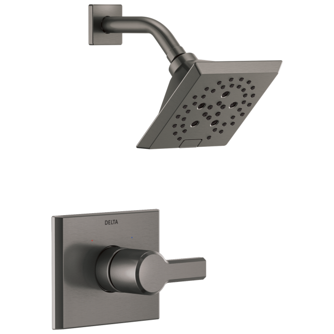 DELTA Pivotal Monitor 14 Series H2OKINETIC Shower Trim — Lumicoat® Black Stainless