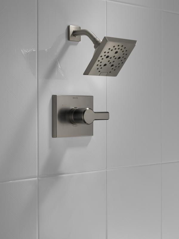 DELTA Pivotal Monitor 14 Series H2OKINETIC Shower Trim — Lumicoat® Black Stainless