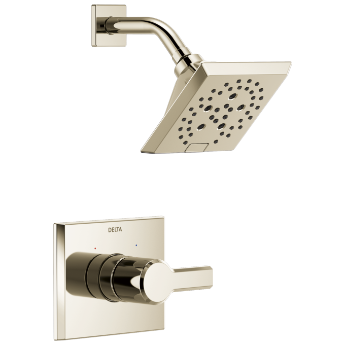 DELTA Pivotal Monitor 14 Series H2OKINETIC Shower Trim — Lumicoat® Polished Nickel