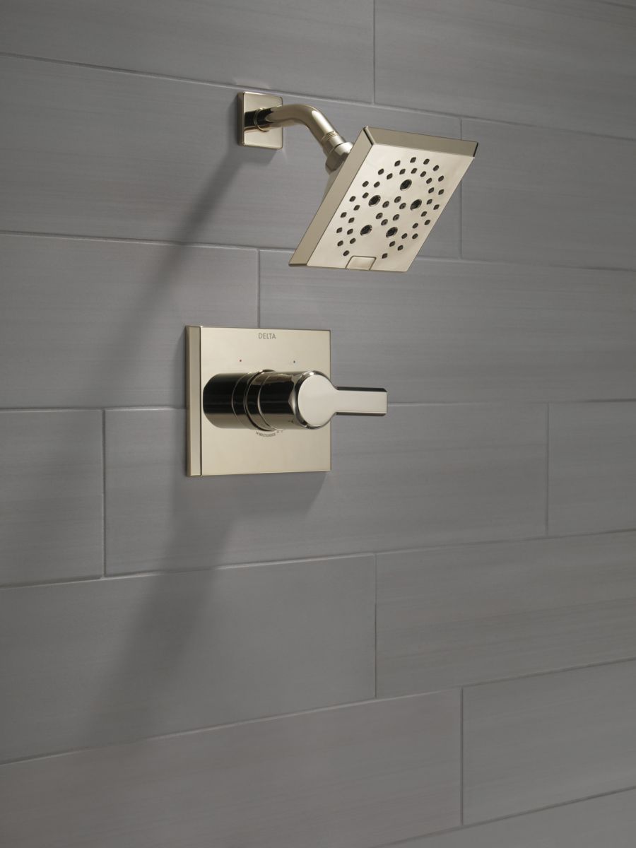 DELTA Pivotal Monitor 14 Series H2OKINETIC Shower Trim — Lumicoat® Polished Nickel