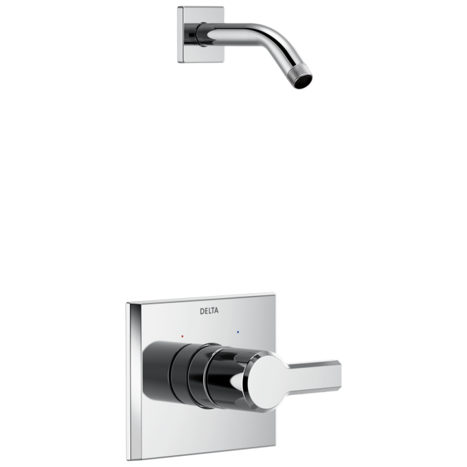 DELTA Pivotal Monitor 14 Series Shower Trim - Less Head — Lumicoat® Chrome