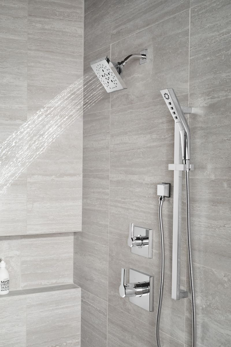 DELTA Pivotal 3-Setting 2-Port Diverter Trim — Lumicoat® Chrome