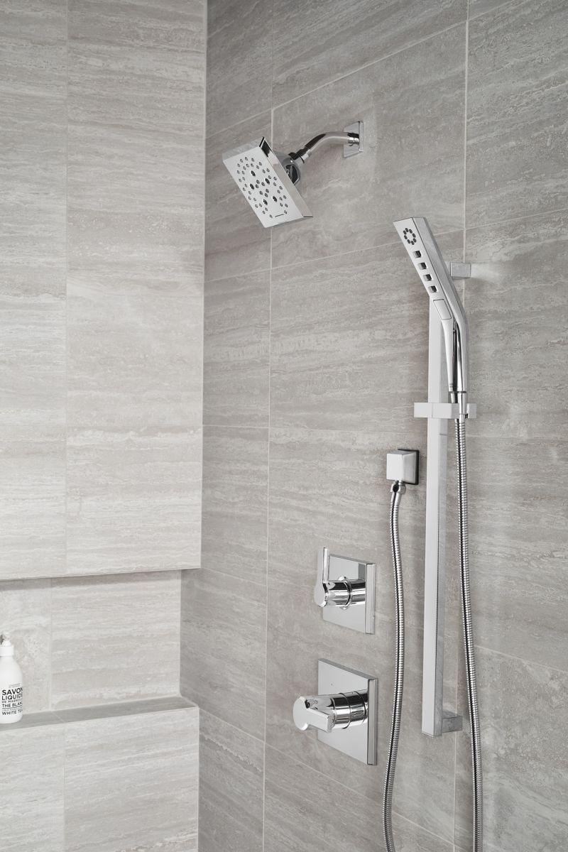DELTA Universal Showering Components Square Wall Elbow for Hand Shower — Lumicoat® Chrome