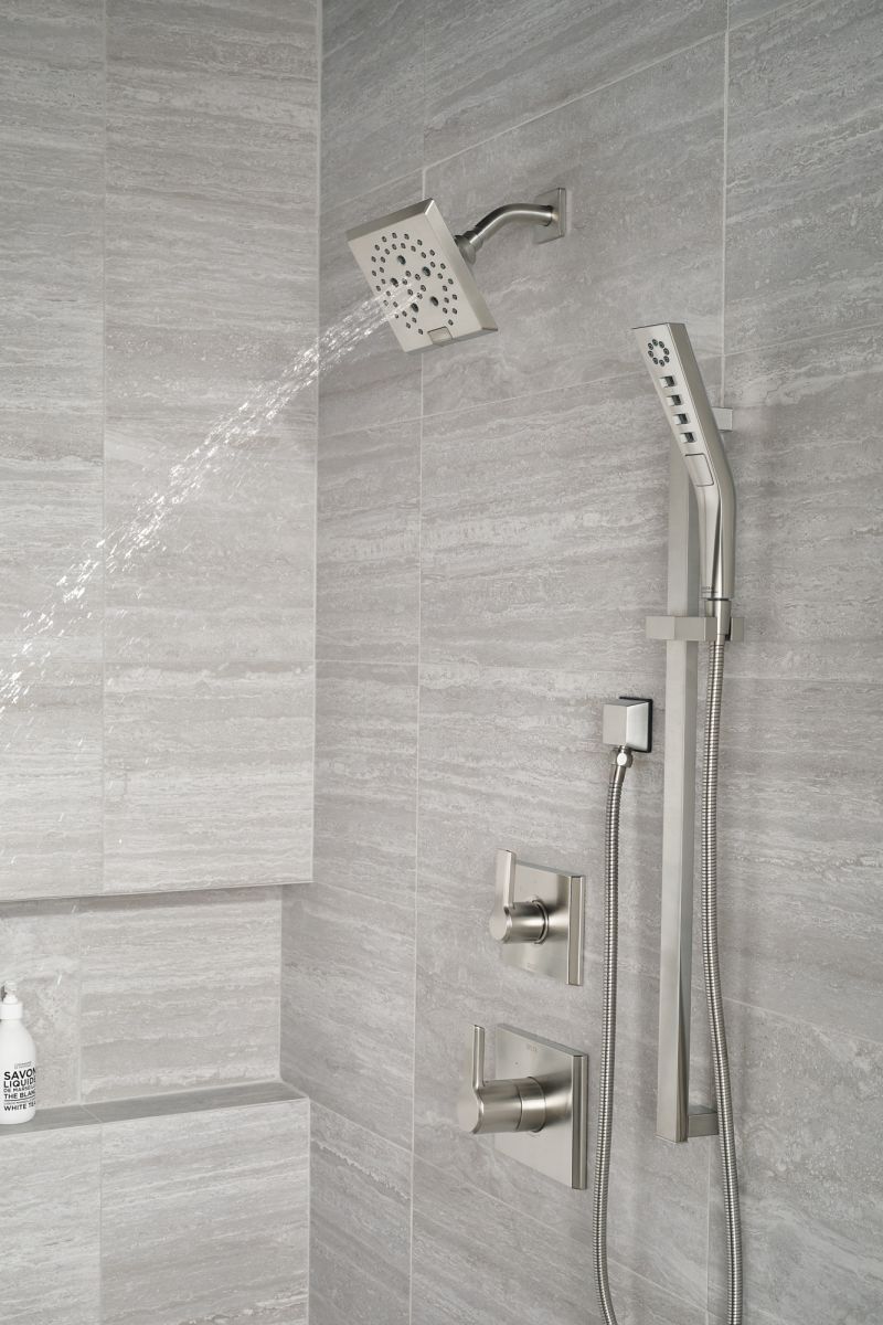DELTA Universal Showering Components Square Wall Elbow for Hand Shower — Lumicoat® Stainless