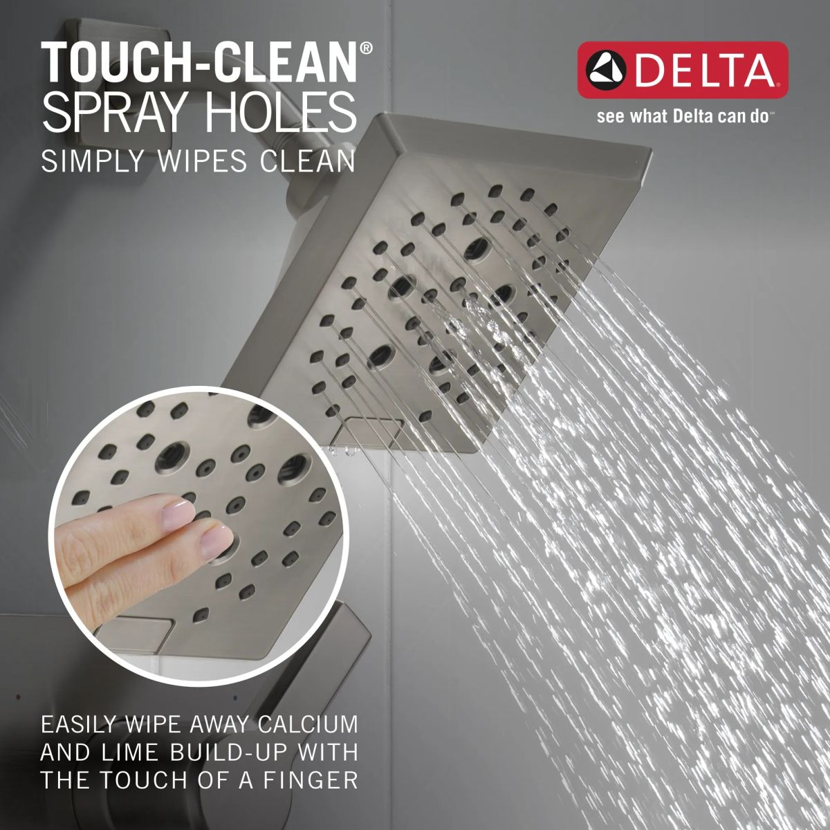 DELTA Pivotal Monitor 14 Series H2OKINETIC Shower Trim — Lumicoat® Stainless