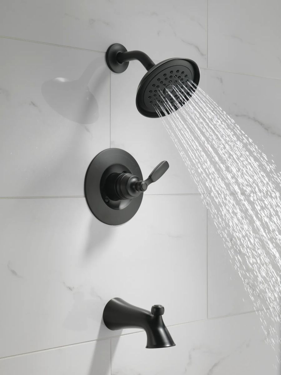 DELTA Woodhurst Tub & Shower Trim — Matte Black