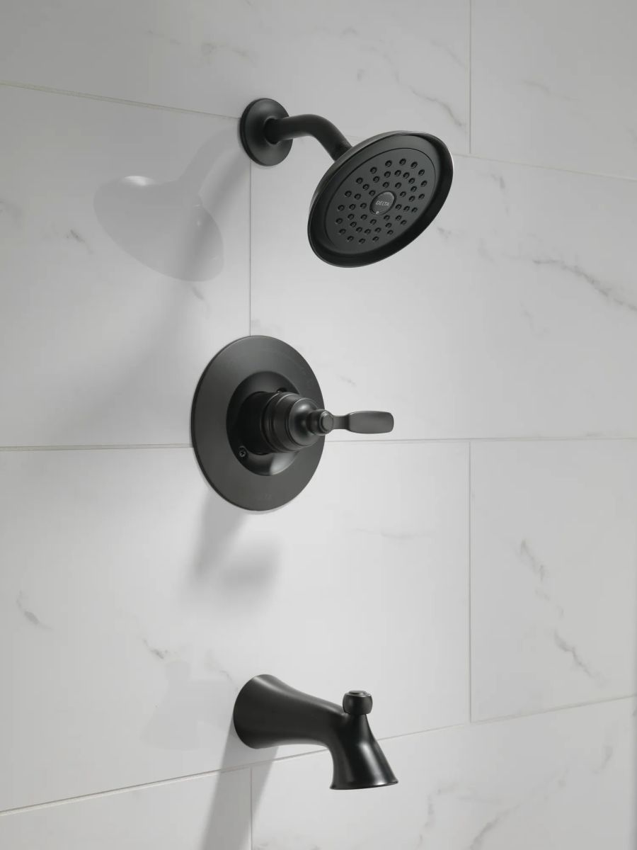 DELTA Woodhurst Tub & Shower Trim — Matte Black