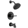 DELTA Saylor Monitor 14 Series Tub & Shower Trim — Matte Black
