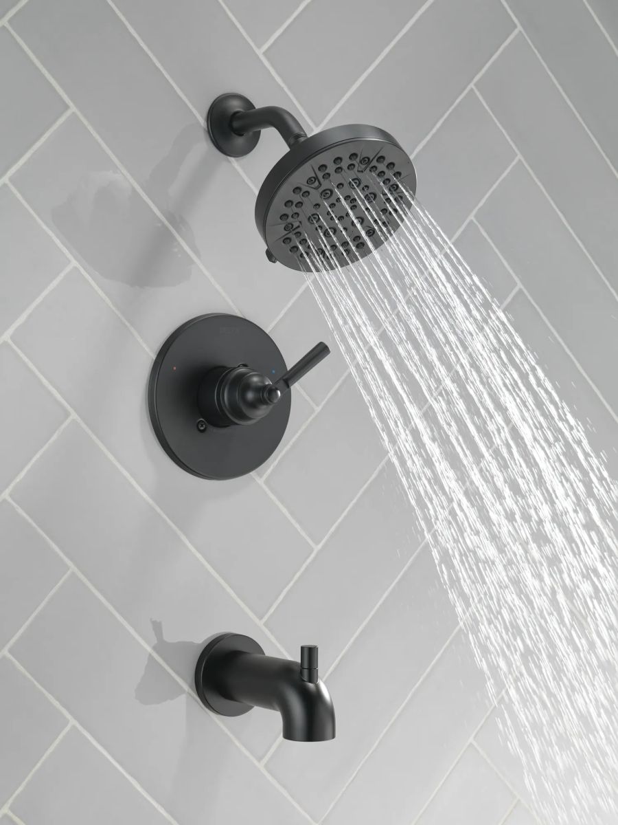 DELTA Saylor Monitor 14 Series Tub & Shower Trim — Matte Black