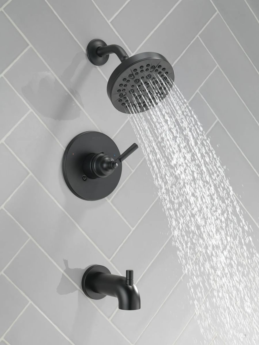 DELTA Saylor Monitor 14 Series Tub & Shower Trim — Matte Black