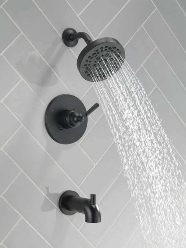 DELTA Saylor Monitor 14 Series Tub & Shower Trim — Matte Black