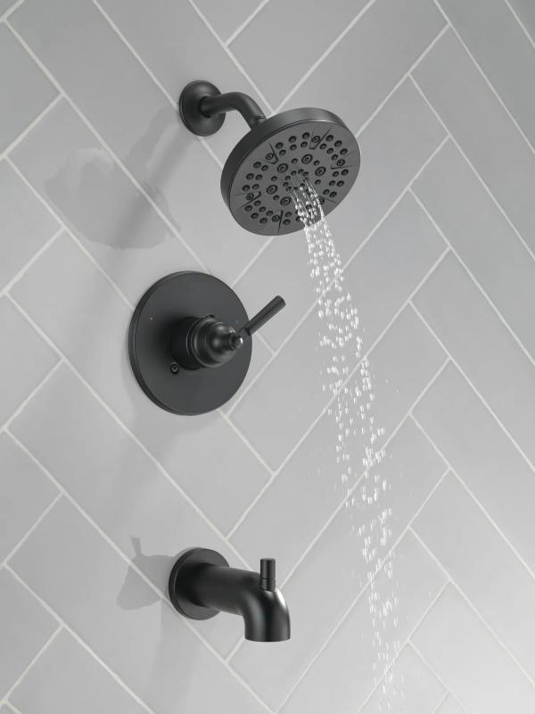 DELTA Saylor Monitor 14 Series Tub & Shower Trim — Matte Black