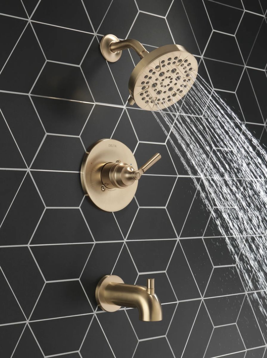 DELTA Saylor Monitor 14 Series Tub & Shower Trim — Champagne Bronze
