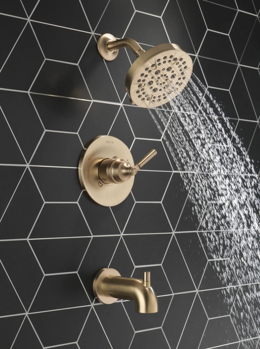 DELTA Saylor Monitor 14 Series Tub & Shower Trim — Champagne Bronze