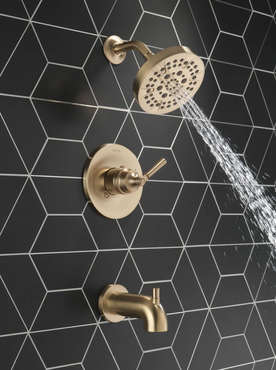 DELTA Saylor Monitor 14 Series Tub & Shower Trim — Champagne Bronze