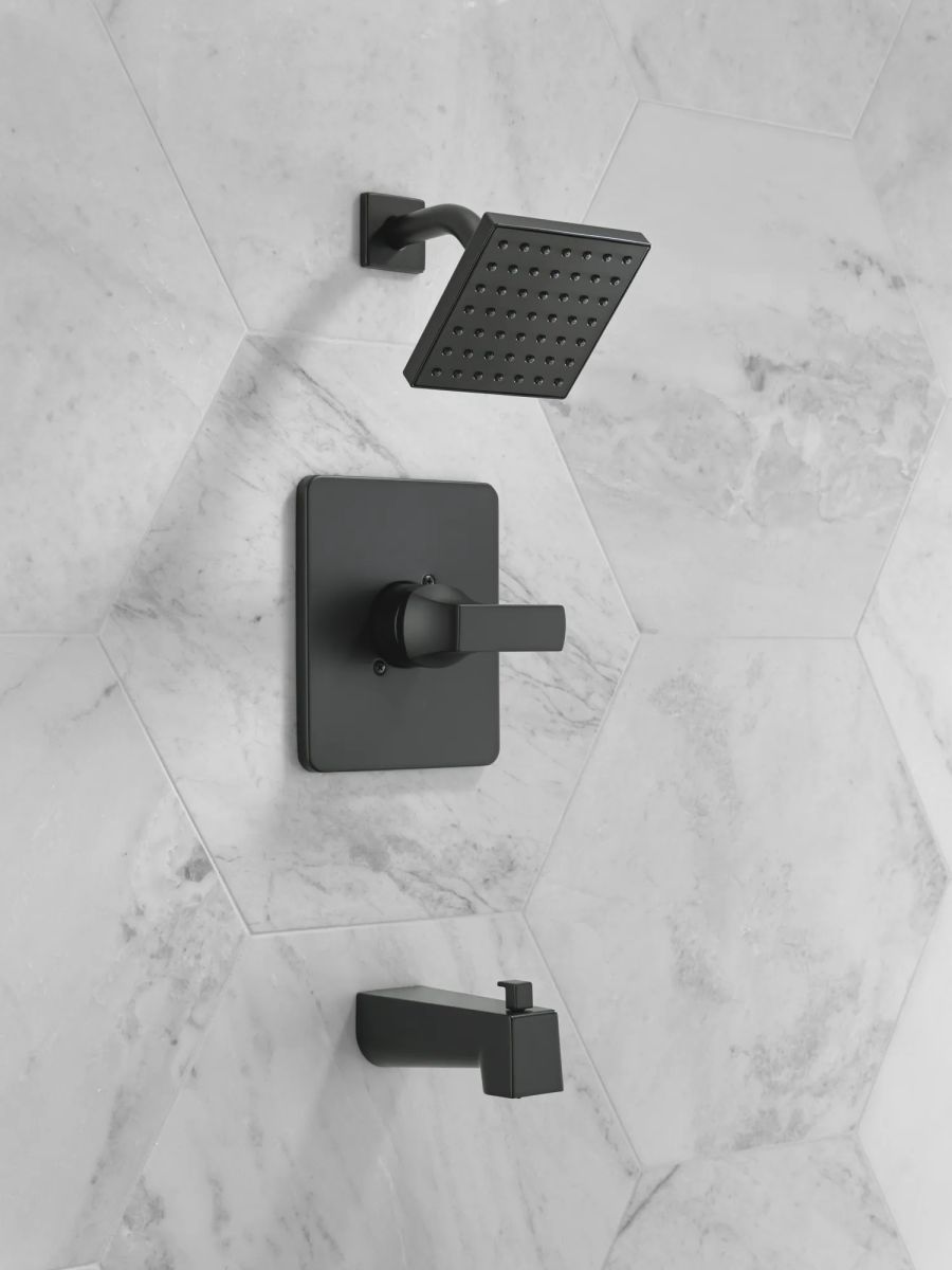 DELTA Velum Monitor 14 Series Tub & Shower — Matte Black