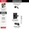 DELTA Velum Monitor 14 Series Tub & Shower - Less Head — Matte Black