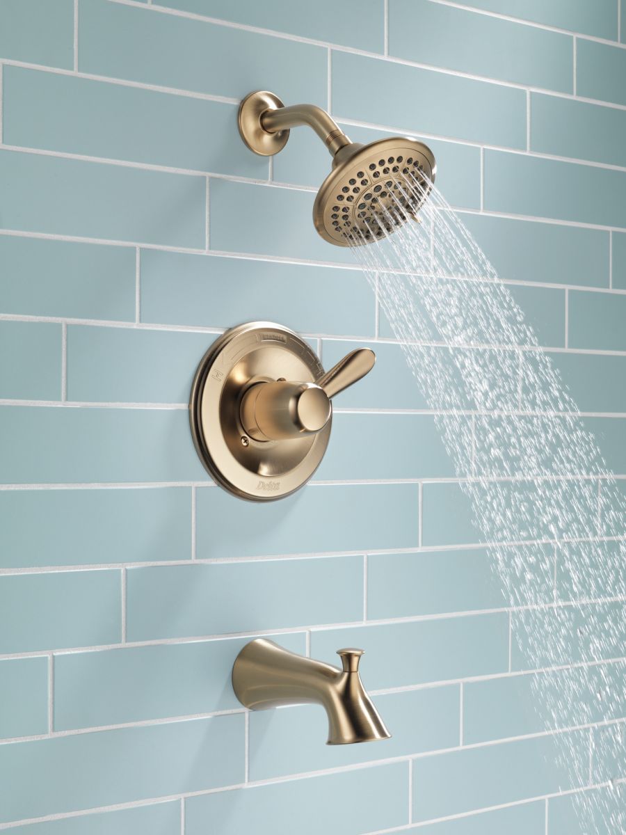 DELTA Lahara Monitor 14 Series Tub & Shower Trim — Champagne Bronze